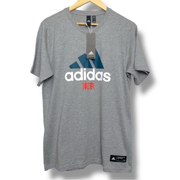 NWT Adidas Tokyo Grey Short Sleeve Tee - Picture 3 of 14
